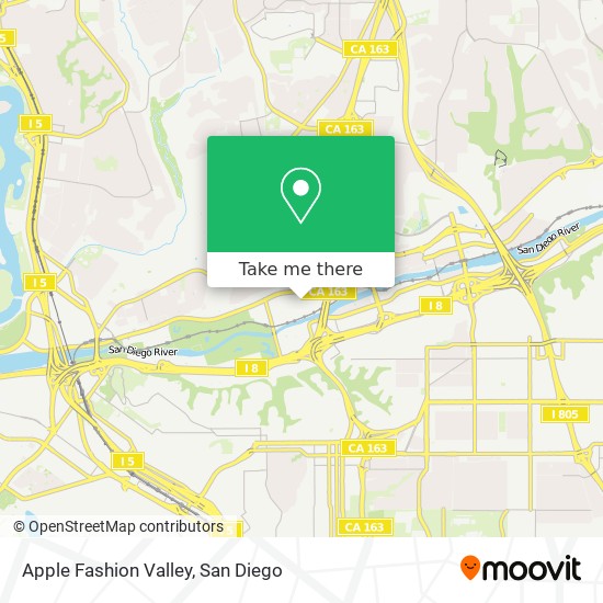 Mapa de Apple Fashion Valley