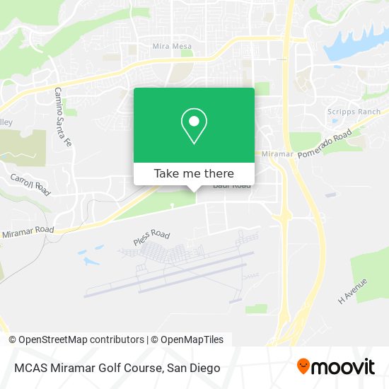 MCAS Miramar Golf Course map