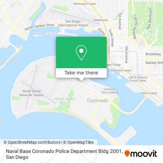 Mapa de Naval Base Coronado Police Department Bldg 2001