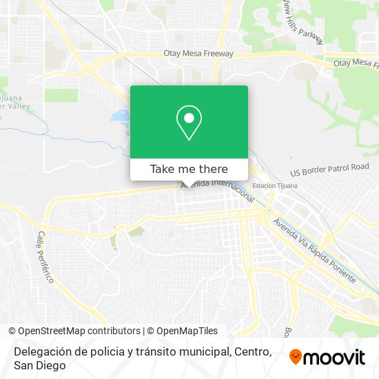 Mapa de Delegación de policia y tránsito municipal, Centro