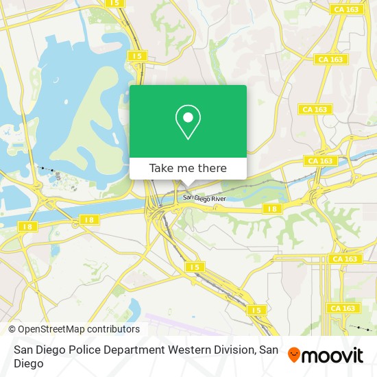San Diego Police Department Western Division map