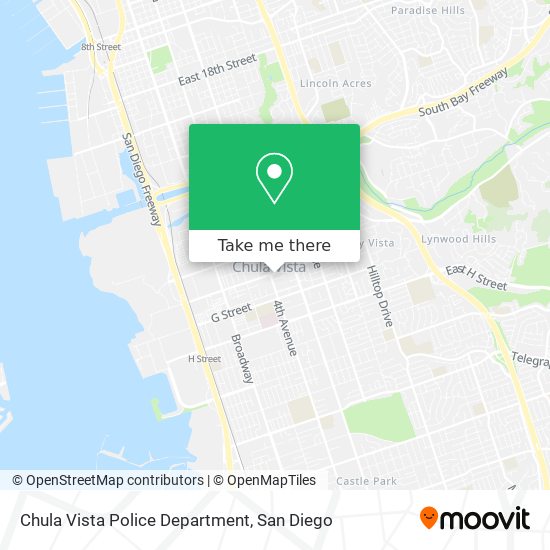 Chula Vista Police Department map