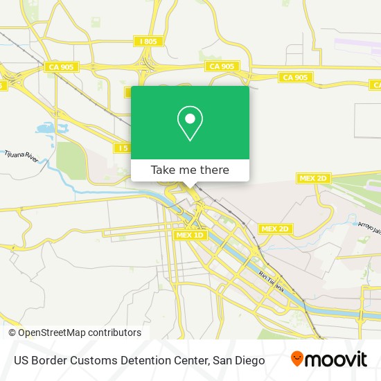Mapa de US Border Customs Detention Center
