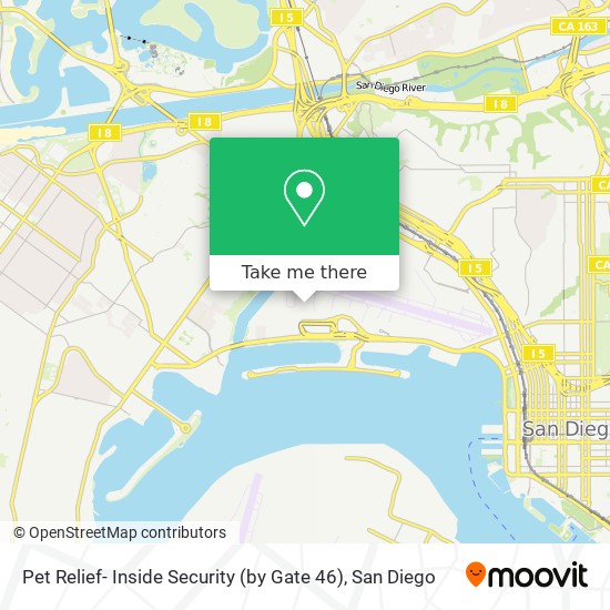 Pet Relief- Inside Security (by Gate 46) map