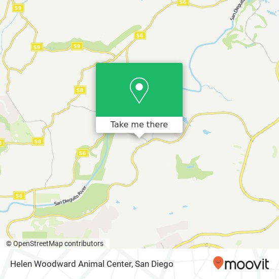 Helen Woodward Animal Center map