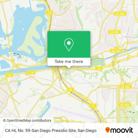 CA HL No. 59-San Diego Presidio Site map
