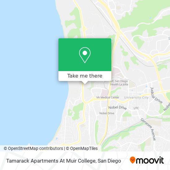 Mapa de Tamarack Apartments At Muir College