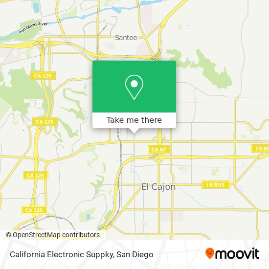 Mapa de California Electronic Suppky