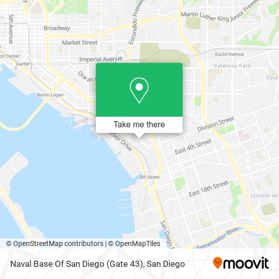 Mapa de Naval Base Of San Diego (Gate 43)
