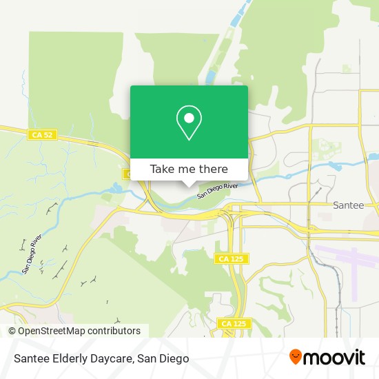 Santee Elderly Daycare map