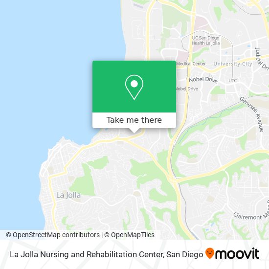 La Jolla Nursing and Rehabilitation Center map