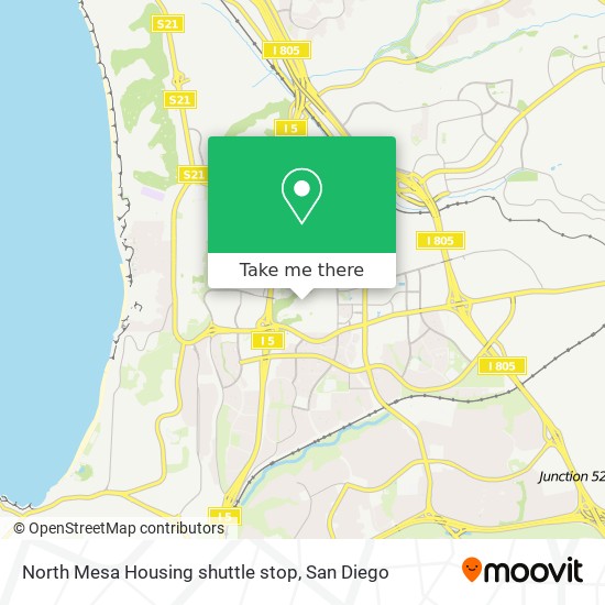North Mesa Housing shuttle stop map