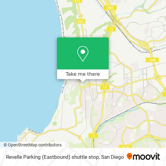 Revelle Parking (Eastbound) shuttle stop map
