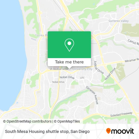 South Mesa Housing shuttle stop map