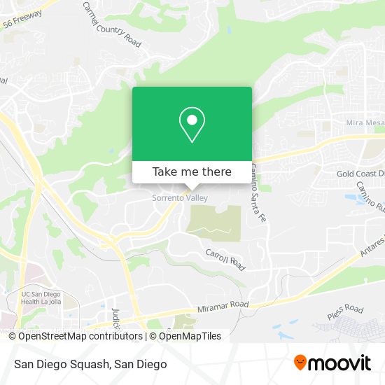 San Diego Squash map