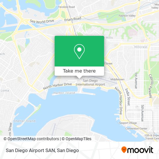 San Diego Airport SAN map