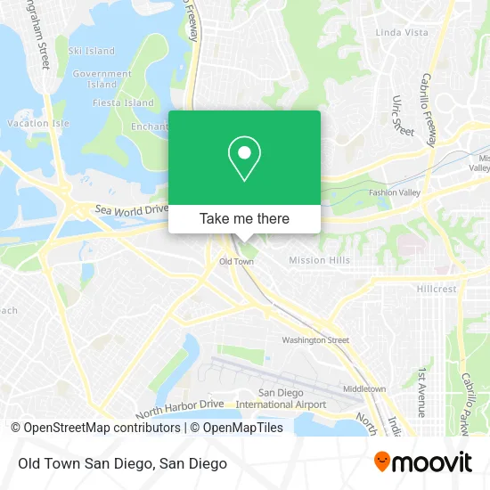 Old Town San Diego map
