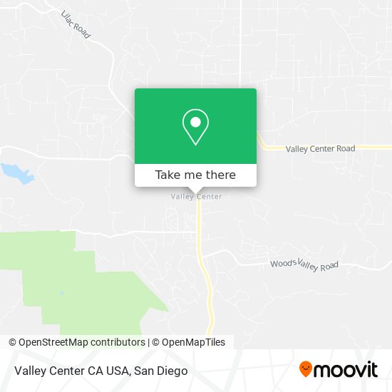 Valley Center CA USA map