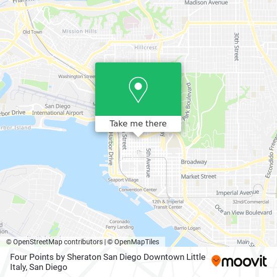 Mapa de Four Points by Sheraton San Diego Downtown Little Italy