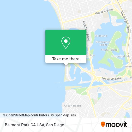 Mapa de Belmont Park CA USA
