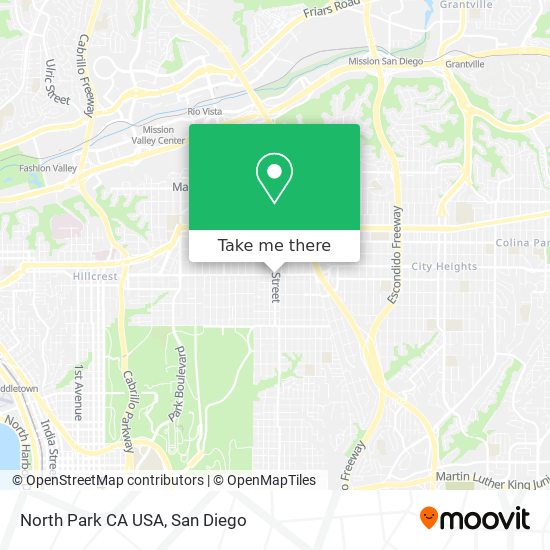 North Park CA USA map