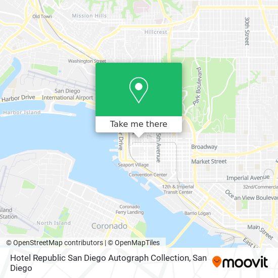 Hotel Republic San Diego Autograph Collection map