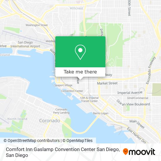 Comfort Inn Gaslamp Convention Center San Diego map