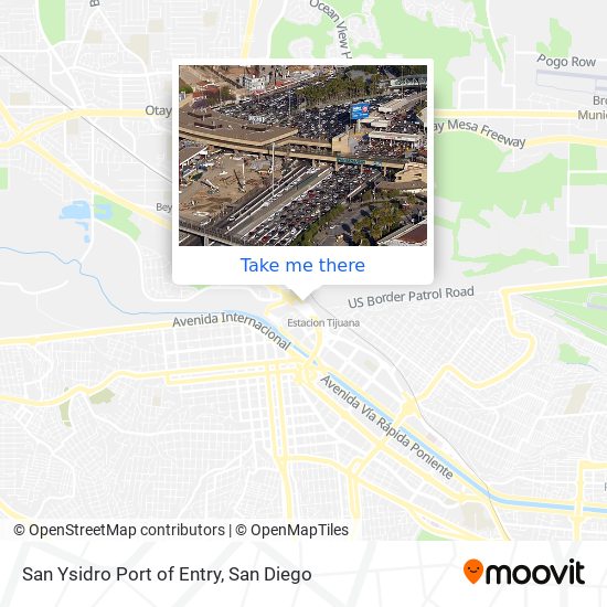 San Ysidro Port of Entry map