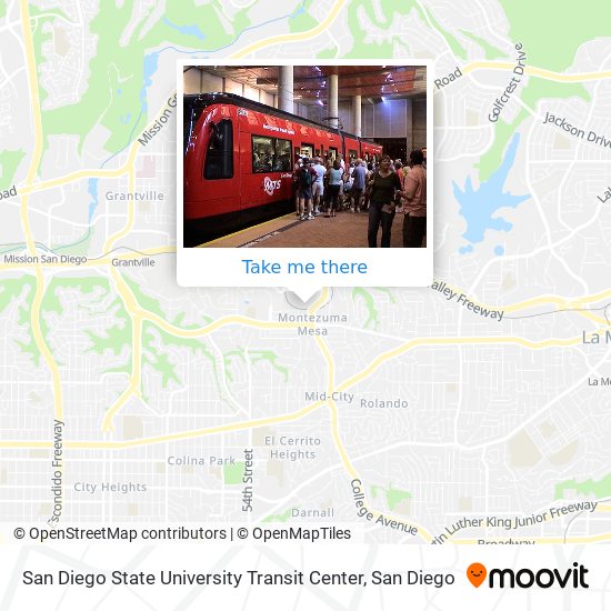 San Diego State University Transit Center map