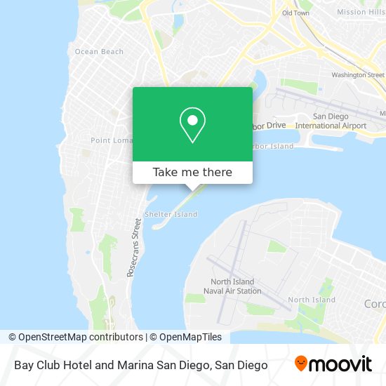 Mapa de Bay Club Hotel and Marina San Diego