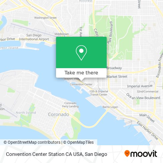Mapa de Convention Center Station CA USA
