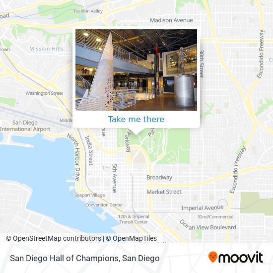 Mapa de San Diego Hall of Champions