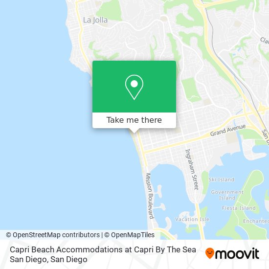 Mapa de Capri Beach Accommodations at Capri By The Sea San Diego