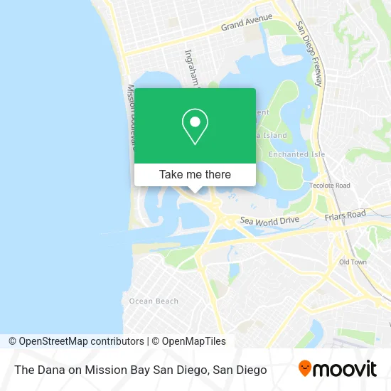The Dana on Mission Bay San Diego map
