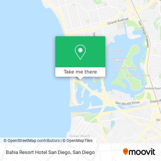 Mapa de Bahia Resort Hotel San Diego
