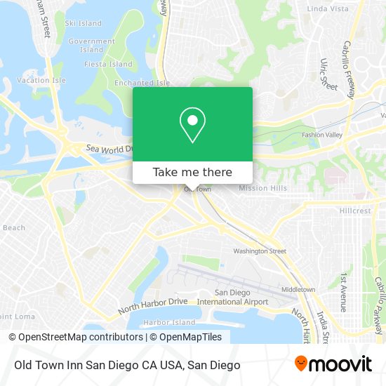 Mapa de Old Town Inn San Diego CA USA