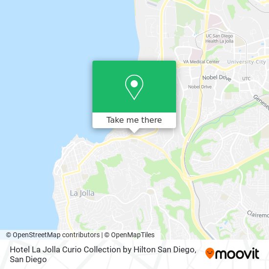 Hotel La Jolla Curio Collection by Hilton San Diego map