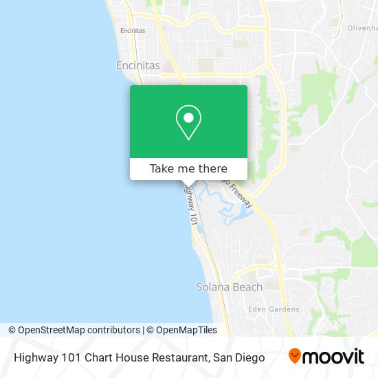 Highway 101 Chart House Restaurant map