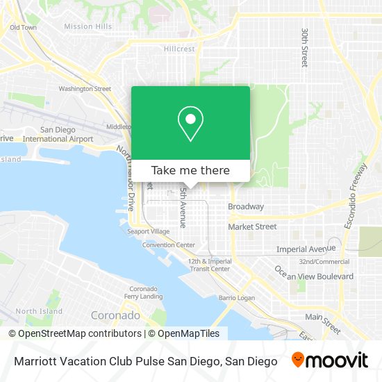 Mapa de Marriott Vacation Club Pulse San Diego