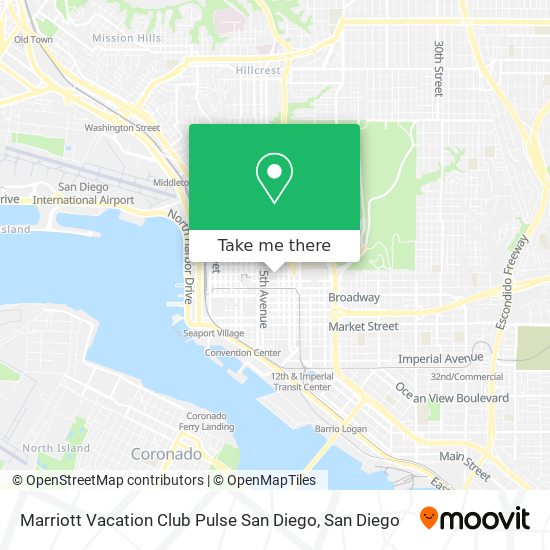 Marriott Vacation Club Pulse San Diego map