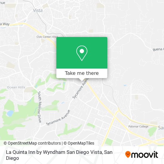 Mapa de La Quinta Inn by Wyndham San Diego Vista