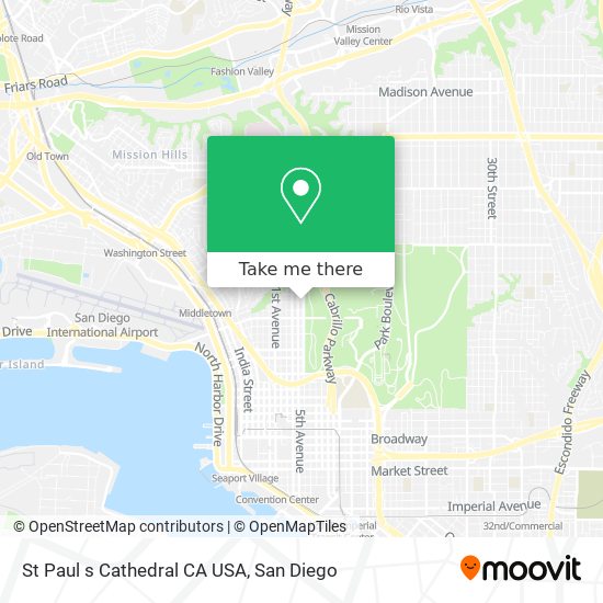 St Paul s Cathedral CA USA map