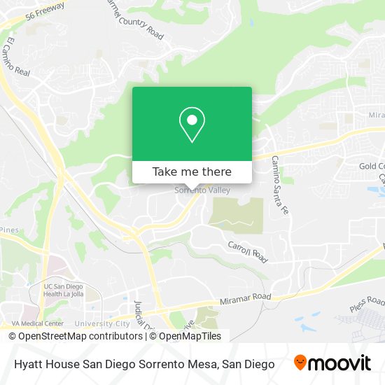 Mapa de Hyatt House San Diego Sorrento Mesa