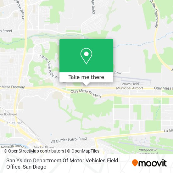 San Ysidro Department Of Motor Vehicles Field Office map