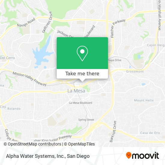 Alpha Water Systems, Inc. map