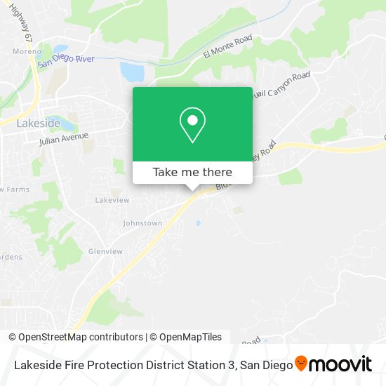 Mapa de Lakeside Fire Protection District Station 3