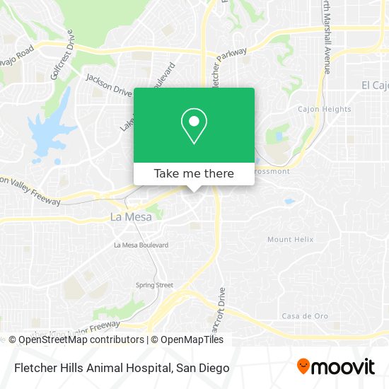 Cómo llegar a Fletcher Hills Animal Hospital en La Mesa en Autobús o TranvÃa? Cómo llegar a Fletcher Hills Animal Hospital en La Mesa en Autobús o TranvÃa?