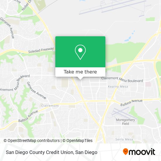 San Diego County Credit Union map