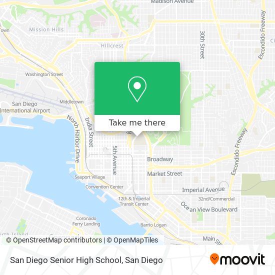 Mapa de San Diego Senior High School