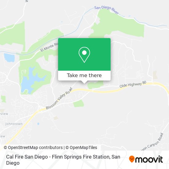 Cal Fire San Diego - Flinn Springs Fire Station map